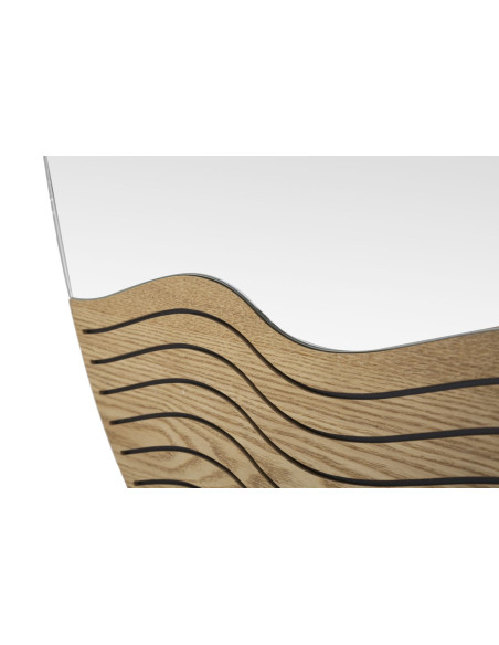 Miroir mural original Ovale 50x80 en Bois de frêne Naturel Lines 