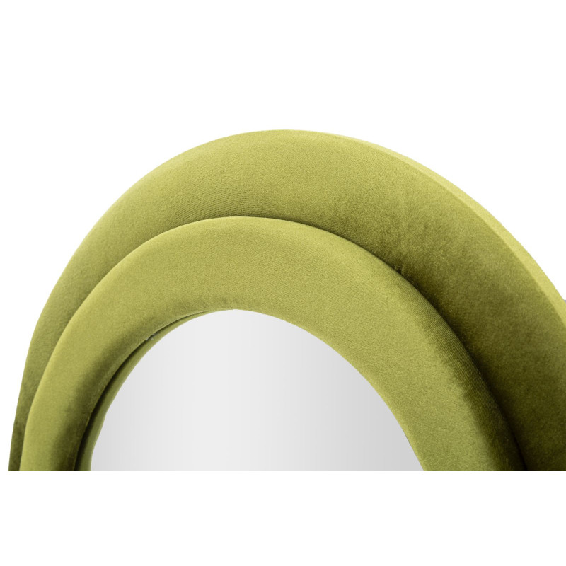 Miroir mural original Irrégulier 60x160 en Velours Vert Bois Miki 