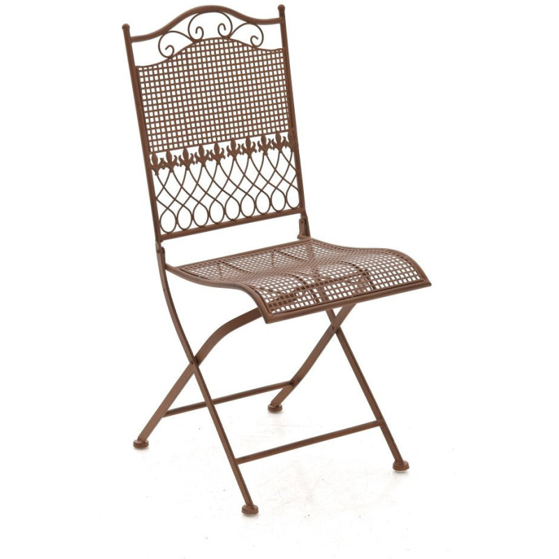 Chaise de jardin Pliante Bettina en Métal Chocolat - 1