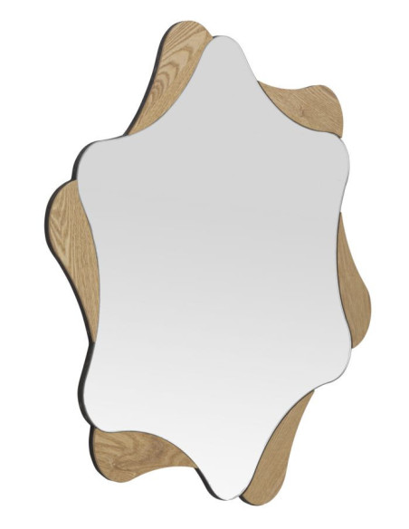 Miroir mural original XL Étoile 80x80 en Bois de frêne Naturel Star 