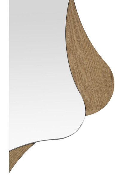 Miroir mural original XL Étoile 80x80 en Bois de frêne Naturel Star 