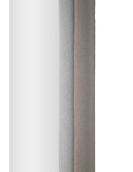 Miroir mural original Arrondi 60x140 en Velours Gris Bois Cloe 