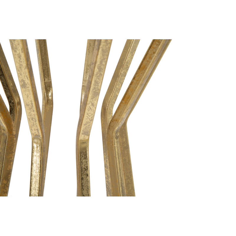 Sellette haute moderne Ronde en Métal Doré Stick 