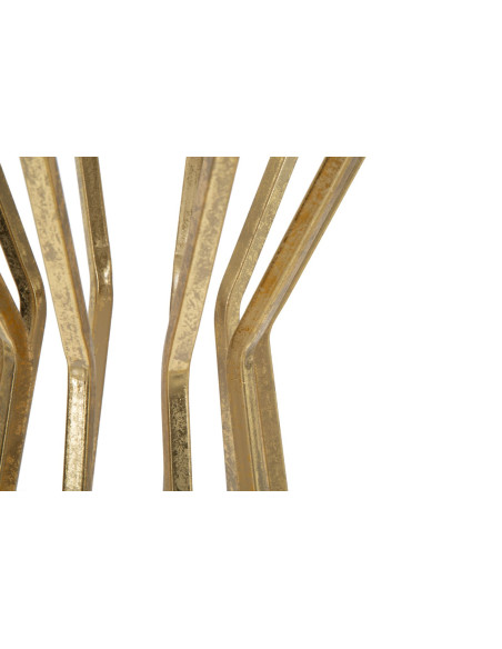 Sellette haute moderne Ronde en Métal Doré Stick 