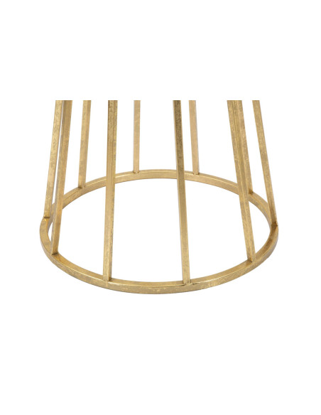 Sellette haute moderne Ronde en Métal Doré Stick 