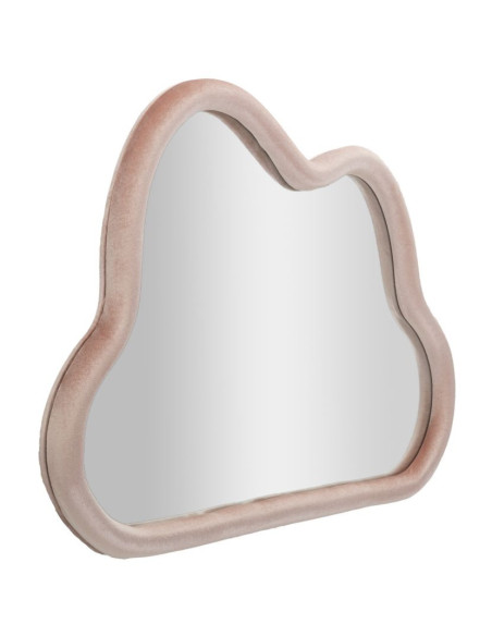 Miroir mural original Nuage 90x60 en Velours Rose Bois Cloud 