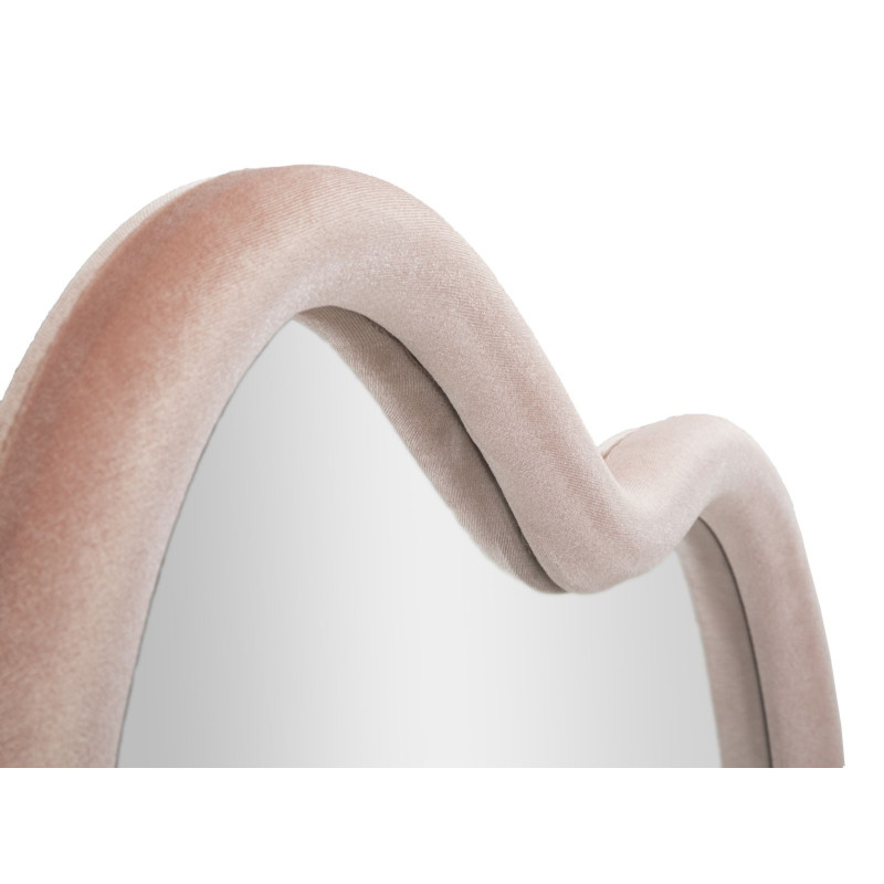Miroir mural original Nuage 90x60 en Velours Rose Bois Cloud 