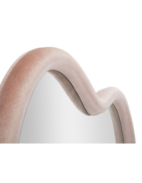 Miroir mural original Nuage 90x60 en Velours Rose Bois Cloud 