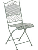 Chaise de jardin Pliante Bettina en Métal Vert vieilli