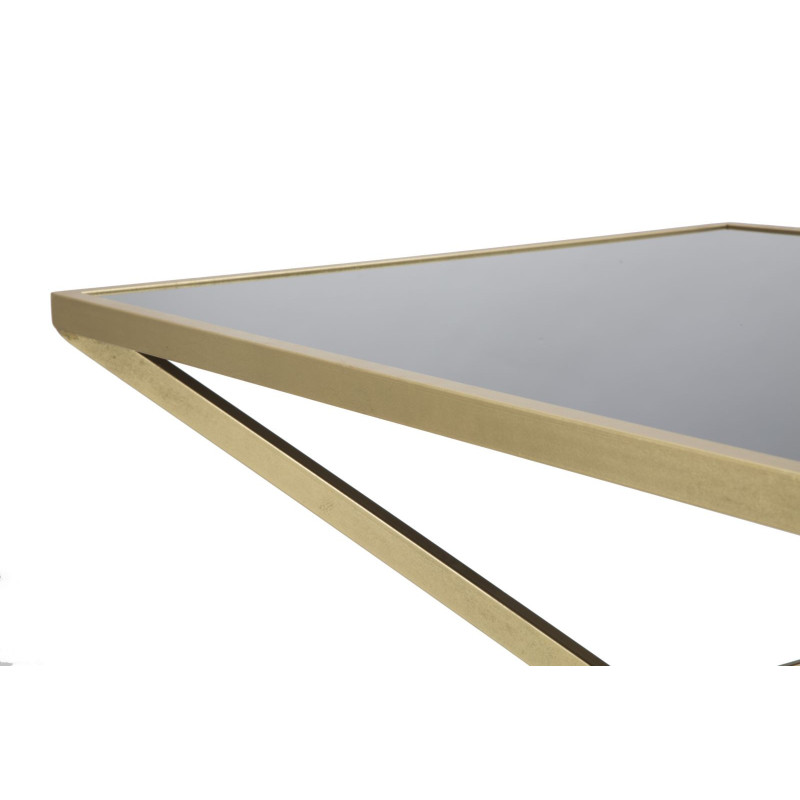 Table basse design originales Rectangulaire en Métal Doré Verre Piramid 