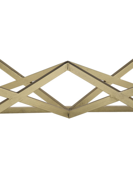 Table basse design originales Rectangulaire en Métal Doré Verre Piramid 