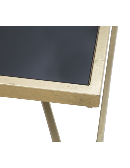 Table basse design originales Rectangulaire en Métal Doré Verre Piramid 