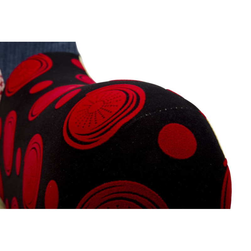 Fauteuil moderne Patchwork en Tissu Multicolore Bois Noir Bois de pin Imperial 