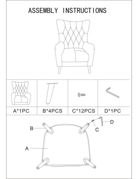 Fauteuil moderne Patchwork en Tissu Multicolore Bois Noir Bois de pin Imperial - 10