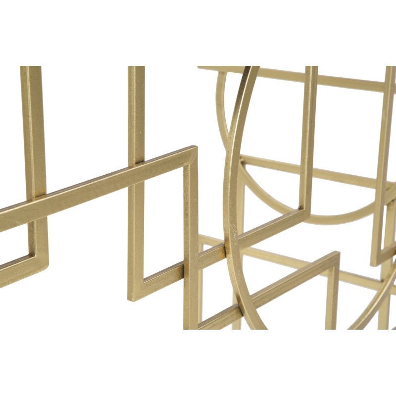 Console design originale Rectangulaire en Métal Doré Miroir Marie 