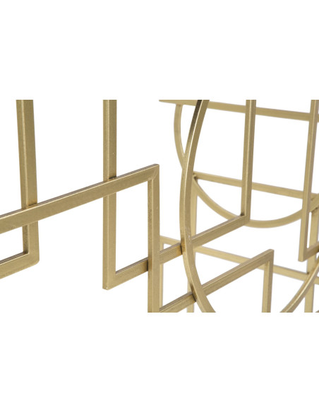 Console design originale Rectangulaire en Métal Doré Miroir Marie 