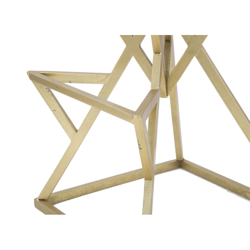 Tabouret de bar design original carré en Velours Noir Capitonné Métal Doré Piramid 