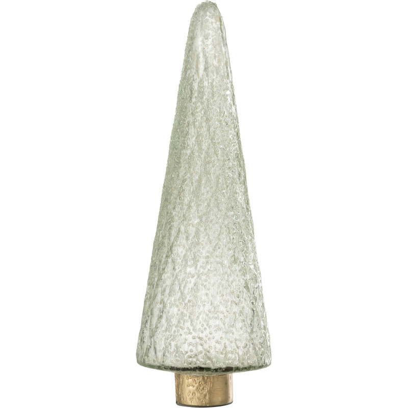 Sapin de Noël 40 cm en Verre Transparent Doré - 1