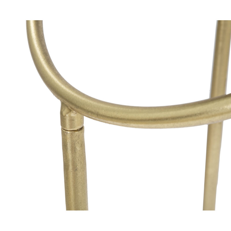 Sellette haute moderne Ronde en Métal Doré Verre Ring 