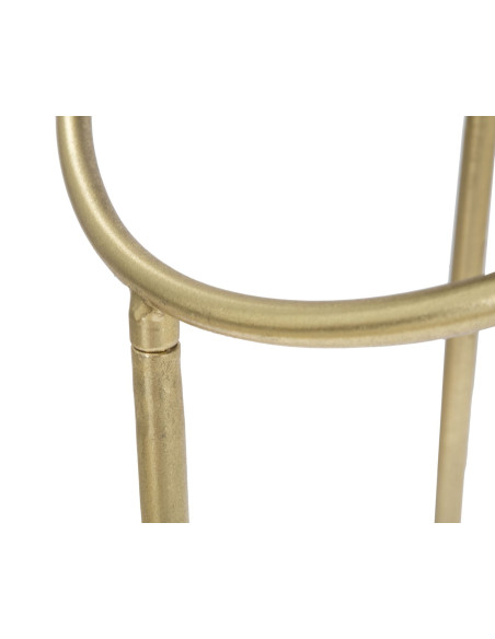 Sellette haute moderne Ronde en Métal Doré Verre Ring 