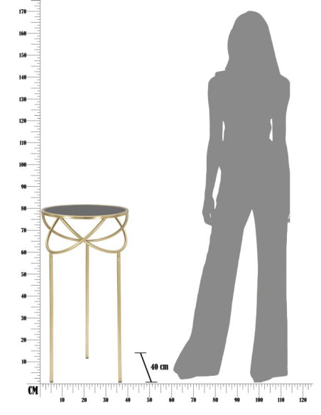 Sellette haute moderne Ronde en Métal Doré Verre Ring 