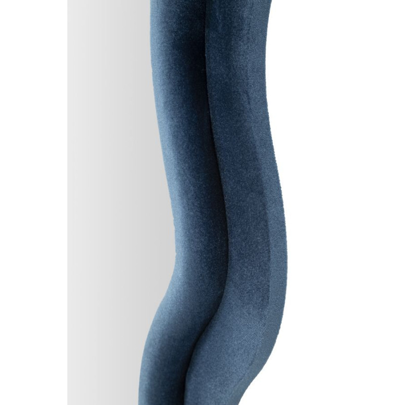 Miroir mural original Irrégulier 60x160 en Velours Bleu Bois Emily 