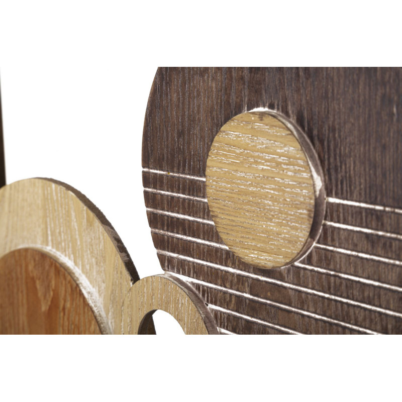 Miroir mural original XL Formes géométriques Rond 80x80 en Bois Naturel Block 