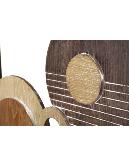 Miroir mural original XL Formes géométriques Rond 80x80 en Bois Naturel Block 
