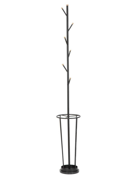 Porte manteaux moderne avec range parapluie en Métal Noir Glam 