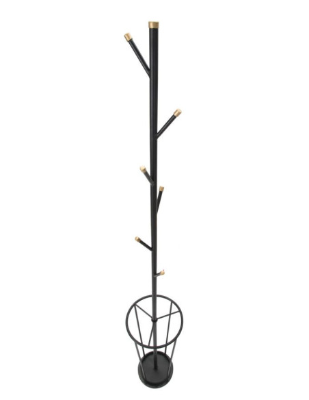 Porte manteaux moderne avec range parapluie en Métal Noir Glam 