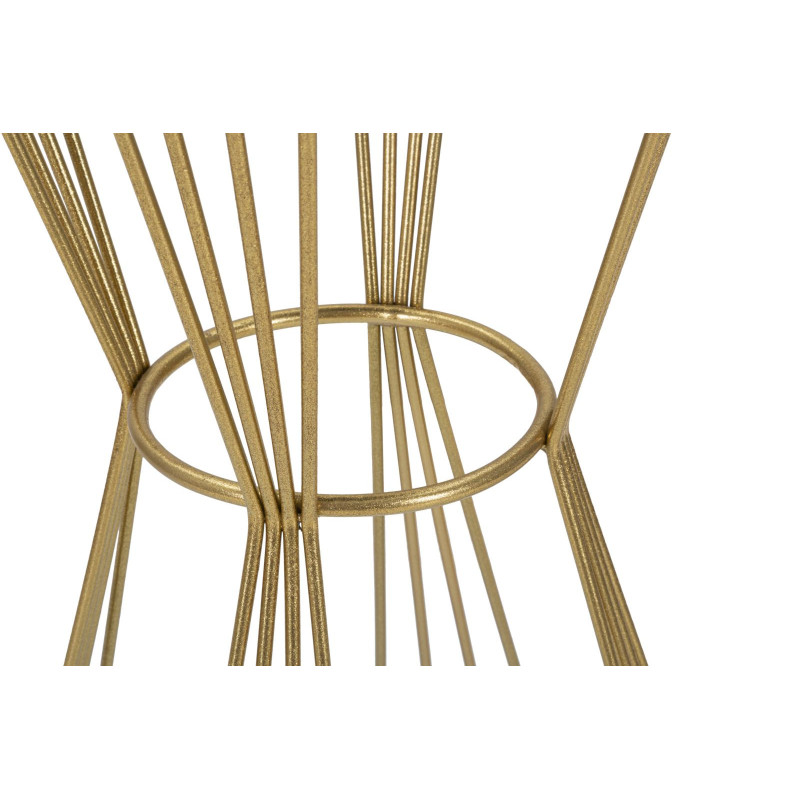 Sellette haute moderne Ronde Hauteur 100 cm en Métal Doré Miroir Super 