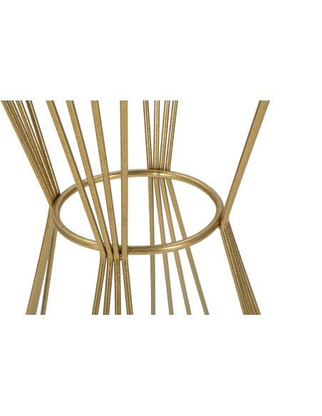 Sellette haute moderne Ronde Hauteur 100 cm en Métal Doré Miroir Super 