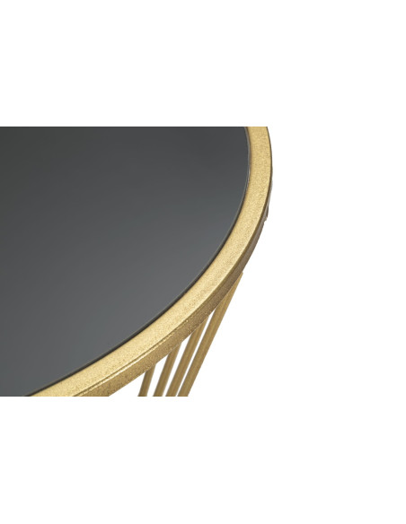 Sellette haute moderne Ronde Hauteur 100 cm en Métal Doré Miroir Super 