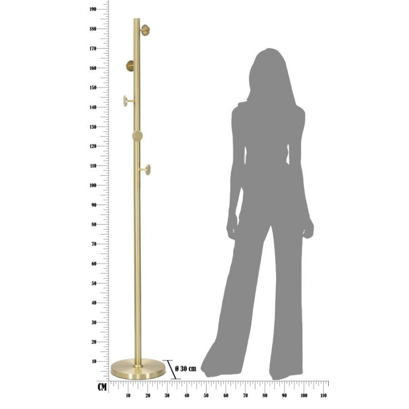 Porte manteau moderne en Métal Doré Glamy 