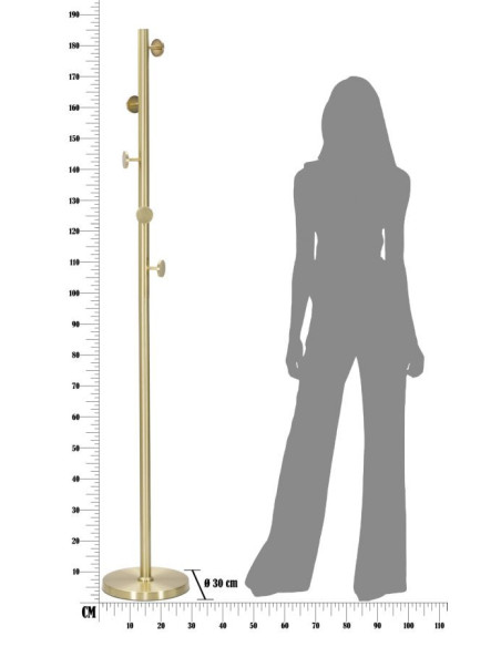 Porte manteau moderne en Métal Doré Glamy 