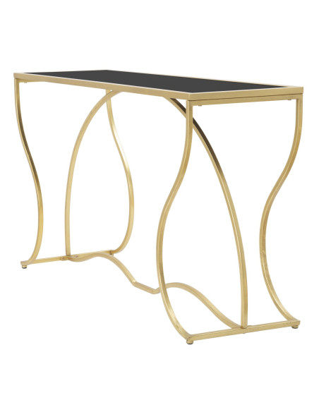 Console design originale Rectangulaire en Métal Doré Verre Sunshine - 4