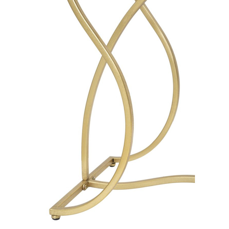 Console design originale Rectangulaire en Métal Doré Verre Sunshine - 6