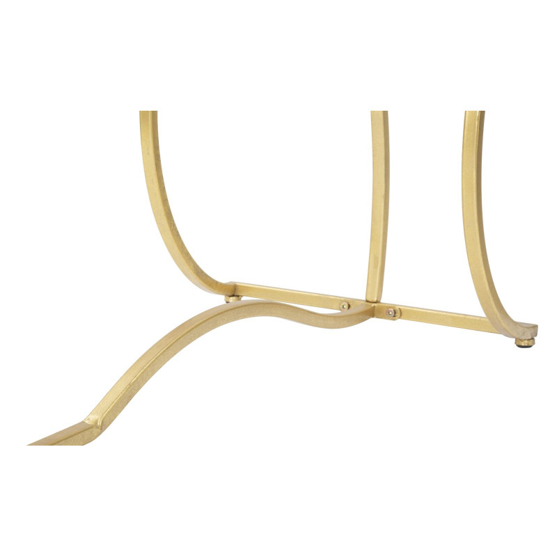 Console design originale Rectangulaire en Métal Doré Verre Sunshine - 7