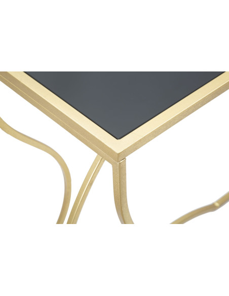 Console design originale Rectangulaire en Métal Doré Verre Sunshine - 8