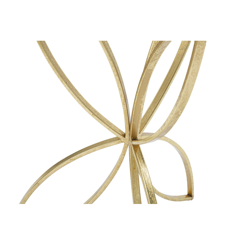 Sellette haute originale Papillon Ronde en Métal Doré Miroir Butterfly 