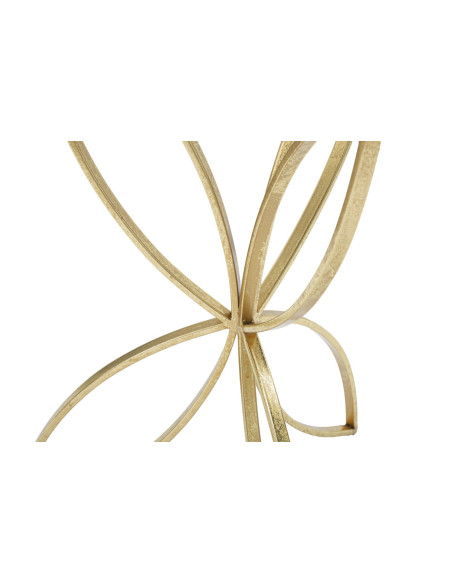 Sellette haute originale Papillon Ronde en Métal Doré Miroir Butterfly 