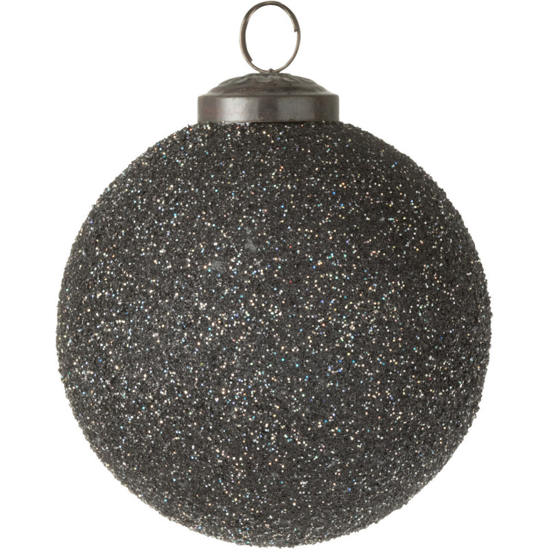 Boule de Noël en Verre Mauve Avec paillettes - 1