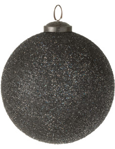 Boule de Noël XL en Verre Mauve Avec paillettes - 1