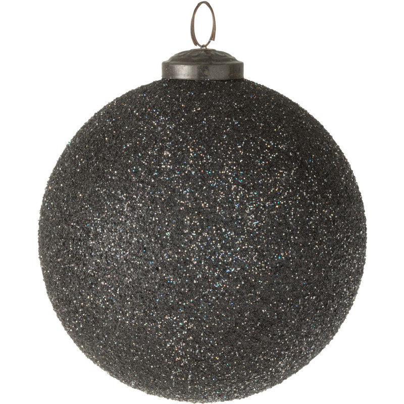 Boule de Noël XL en Verre Mauve Avec paillettes - 1