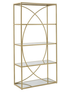 Étagère originale 5 niveaux en Métal Doré Miroir Glamy - 1