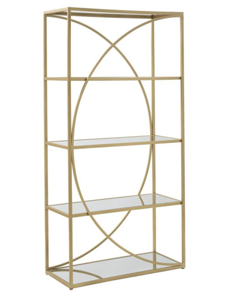 Étagère originale 5 niveaux en Métal Doré Miroir Glamy 