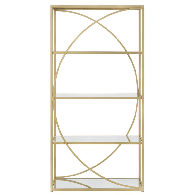 Étagère originale 5 niveaux en Métal Doré Miroir Glamy 