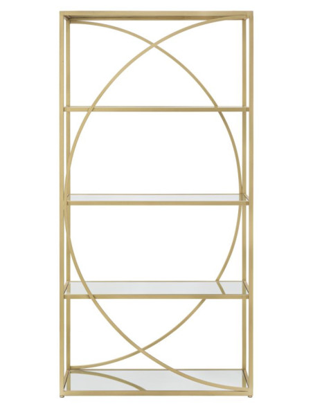 Étagère originale 5 niveaux en Métal Doré Miroir Glamy 