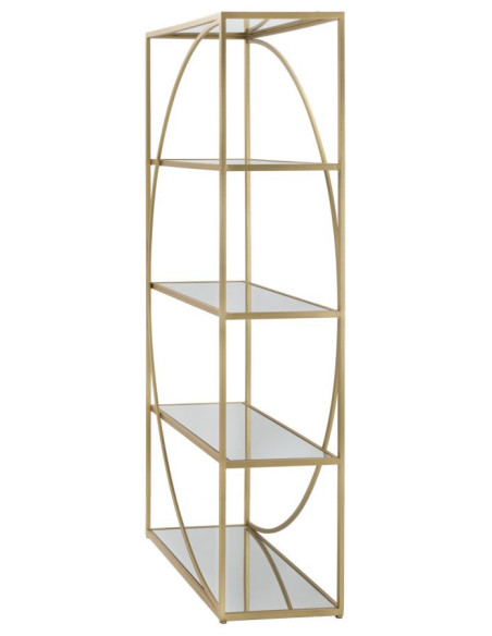 Étagère originale 5 niveaux en Métal Doré Miroir Glamy 