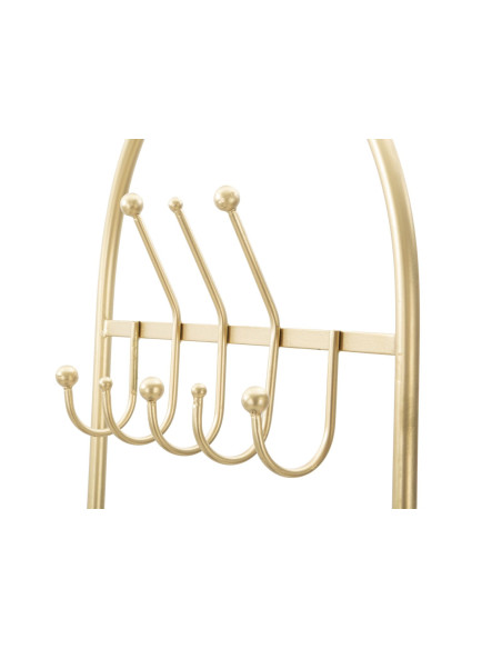 Banc d'entrée moderne porte manteaux 1 étagère 1 place en Velours Noir Capitonné Métal Doré Bartolo 